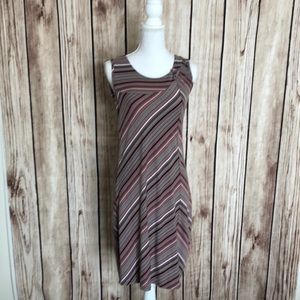 Royal Robbins Pink/Grey Striped Traveler Dress SM